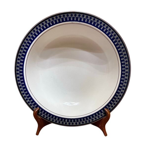 Mikasa Potters Touch Ironstone CB009 Aztec Blue 8.25" Soup Bowl-Excellent! - Picture 3 of 5